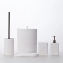 Selim Linen Banyo Seti Beyaz