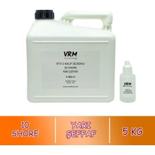 VRM Vernikrecinemarketi Rtv-2 Yarı Şeffaf Kalıp Silikonu (10 Shore) 5 kg
