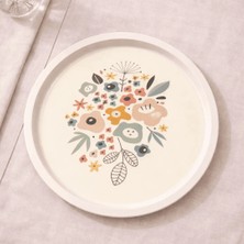 Sarkap Home Soft Çiçekler Metal Tepsi