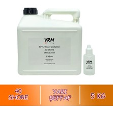 VRM Vernikrecinemarketi Rtv-2 Yarı Şeffaf - Sert Kalıp Silikonu (40 Shore) - 5 kg