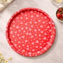 Sarkap Home Pembe Kalpler Metal Tepsi