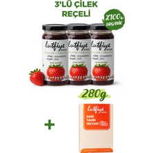Lutfiye Organik Çilek Reçeli 3’lü Set – Şekeri Meyveden