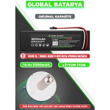 GLOBAL BATARYA Viomi Se Uyumlu Akıllı Robot Süpürge Bataryası 14.4V 3200MAH Pil