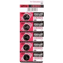 Maxell CR2025 3V Lityum Düğme Pil 5'li Paket