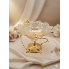 Akmetal Kristal Cam Ayaklı Bayrak Şekerlik Çikolatalık