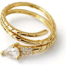 Formzen 316L Paslanmaz Çelik Zarif Işıltı Zirkon Taşlı Ayarlanabilir Yüzük – Modern & Şık Tasarım