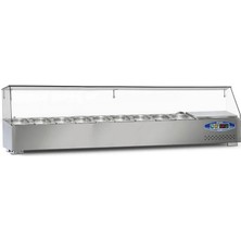 Dampak Soğutmalı Set Üstü Saladbar 10 Küvet 200 x 35 x 40 (Cm)