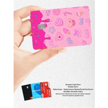 Hediyene Bak Pembe Şekerlemeler Tema Tasarımlı - Papara, Tosla, Otobüs Kart Kaplama Stickeri Kredi Kartı Için