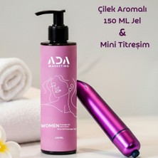 Ada Marketing 150 ml Kadınlara Özel Kayganlaştırıcı Jel + Mini Titreşim Cihazı Seti