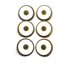 Kaban Düğmesi / 3,5 cm / Italyan / Beyaz Alt Oksit Metal / 6’lı Set