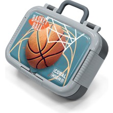 Coral High Kids Nefti Turuncu Basketbol Desenli Paslanmaz Çelik Beslenme Kabı 39335