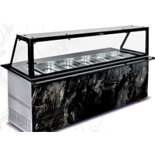 Dampak Saladbar, Isıtmalı, Çift Kapılı 255 Litre 150 x 70 x 85 (Cm)