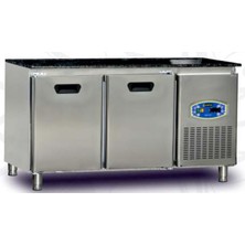 Dampak Tezgah Tipi Buzdolabı Granitli, Üç Kapılı Pizza Hazırlık Dolabı 450 Litre 200 x 70 x 109 (Cm)