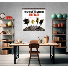 Deko Gonya 3-9 Mayıs Trafik ve Ilk Yardım Haftası Temalı Fotoğraf Panosu Branda 100X100