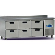 Dampak Tezgah Tipi 6 Çekmeceli Buzdolabı 135 Litre 304 Çelik