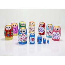5'li Ahşap Matruşka ALK1204 Nemere
