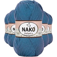 5 Adet Pırlanta Amigurumi El Örgü Ipi Yünü Turkuaz 3409 Nemere