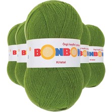 5 Adet Kristal El Örgü Lif Ipi Çam Yeşili 98235 Nemere