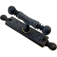 Antika Tarz Dekoratif Pirinç Misket Pencere Kolu - 165X32 Mm, Oksit Nemere