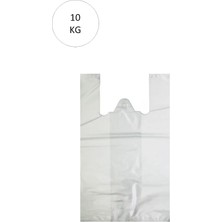 Beyaz Atlet Poşet Büyük Boy 32X57 cm Takriben 720 Adet 10 kg Nemere