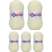 5 Adet Festival Simli Örgü Ipi Yünü Renk NO:223 Nemere