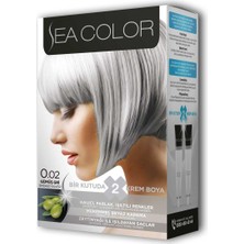 2 Tüp Krem Saç Boyası Seti Gümüş Gri No:0.02 Nemere