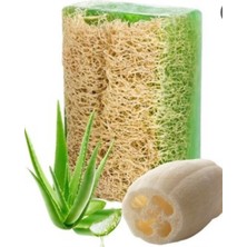 Sabun Saklama Çantalı Kabak Lifli Aloe Vera Sabunu Nemere