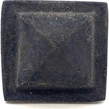 Antika Tarz Dekoratif Pirinç Flanşlı Piramit Kabara - 29 Mm, Oksit Nemere