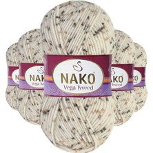 5 Adet Vega Tweed Premium Akrilik El Örgü Ipi Yünü No: 35017 Nemere