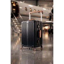 Zeplin Boxy Pc Policarbon Orta Boy Valiz Siyah-Kahve