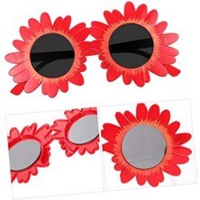 Kırmızı Renk Papatya Şekilli Parti Gözlüğü Nemere