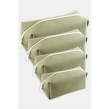 4 Adet El Tutmalı Makyaj Çantası Nemere