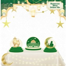 Masa Üstü 3'lü Ramazan Süsü Yeşil Nemere