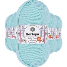 5 Adet Baby One Tüylenmeyen El Örgü Ipi Yünü Bebe Mavi K578 Nemere