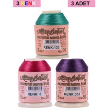 3 Adet Altınbaşak Oya ve Dantel Ipi 20 gr - Royaleks - No: 006 - 352 - 133 Nemere