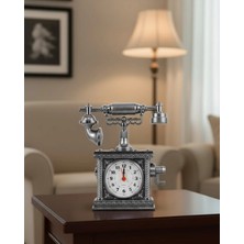 Nostaljik Telefon Tasarımlı Masa Saati Yüksek Sesli Alarm Nemere