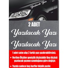 Sticker Usta Kişiye Özel Yazı 2 Adet Isim Soyisim Araba Oto Motosiklet Sticker 00097