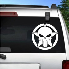 Sticker Usta Punnisher Yıldız Araba Oto Motosiklet Karavan Sticker 00063