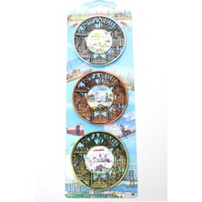Istanbul Temalı Metal Magnet 3'lü Set Model 2 Nemere