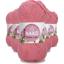 5 Adet Cotton Lüks Yelek Tunik Kazak Bluz Hırka Ipi Yünü Gül Pembe 97551 Nemere