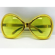 Altın Renk Yeşilçam Nostalji 80LI Yıllar 90LI Yıllar Parti Gözlüğü  7X16 cm Nemere