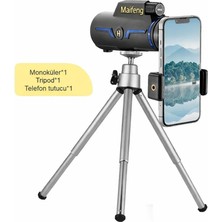 10X42 Hd Monoküler Bak4 Prizma, Fmc Kaplama, 20MM Mercek, Ipx6, Telefon Adaptörlü