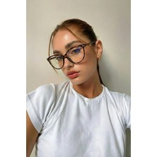 Habeq Cat Eye Blue Block Mavi Işık Korumalı Gözlük Optik Uyumlu