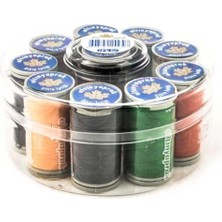 Altın Yaprak Dikiş Ipliği Seti 10'lu Yuvarlak Kutulu Nemere