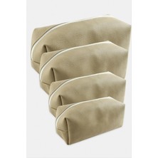 4 Adet El Tutmalı Makyaj Çantası Nemere