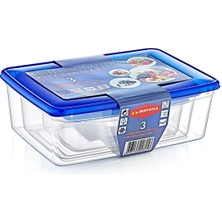 3'lü Köşeli Saklama Kabı Seti Nemere