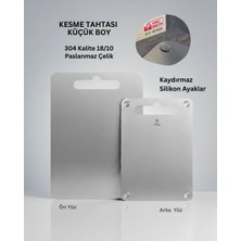 Paslanmaz Çelik Doğrama Tahtası Küçük Boy 20X30 cm