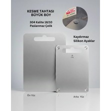 Paslanmaz Çelik Doğrama Tahtası Büyük Boy 25X33 cm