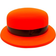 Neon Partisi Turuncu Renk Melon Plastik Parti Şapkası Nemere