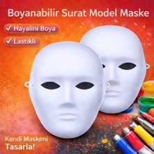 Boyanabilir Surat Model Maske – Lastikli | Kendin Tasarla Nemere